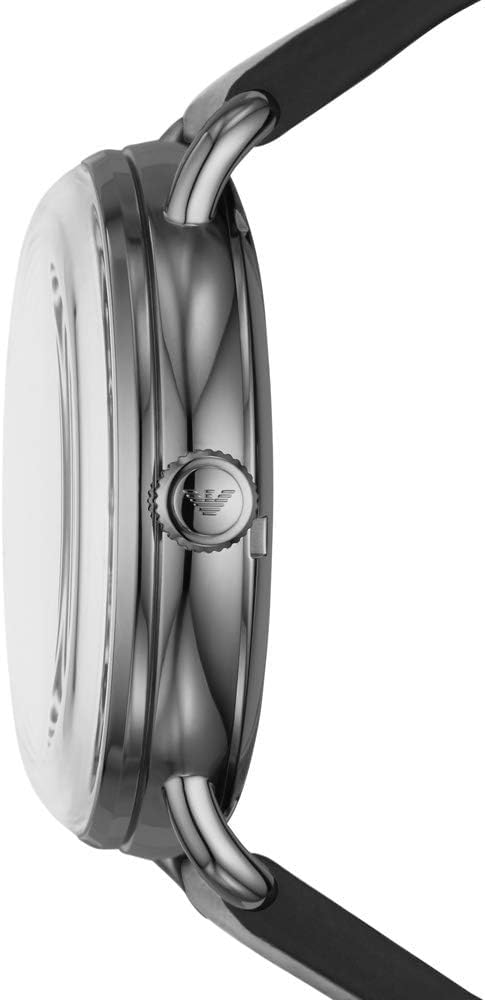 Emporio Armani Meccanico Skeleton Black Dial Black Leather Strap Watch For Men - AR60026 - Image 17
